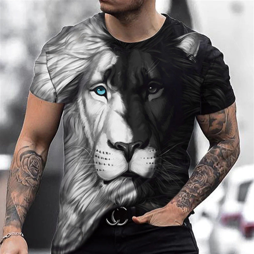 Animal Beast Lion 3D Printed  Men's T-shirt