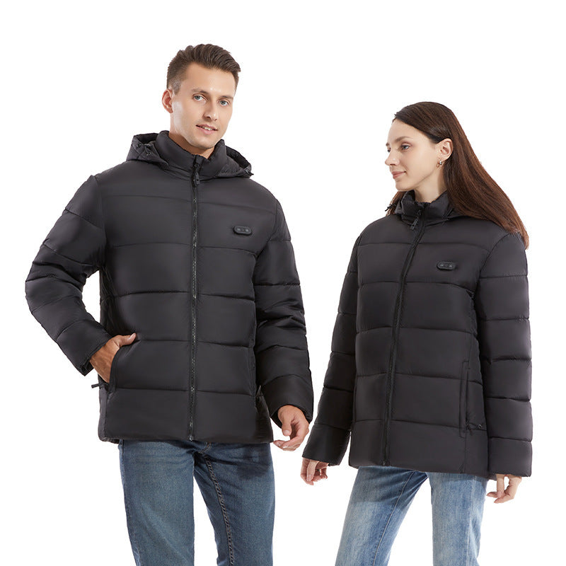 Smart Heating Two-color Constant Temperature Cotton-Padded Coat