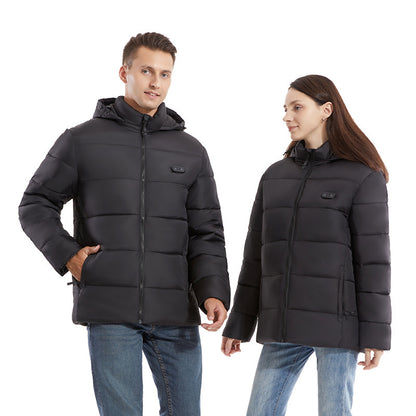 Smart Heating Two-color Constant Temperature Cotton-Padded Coat